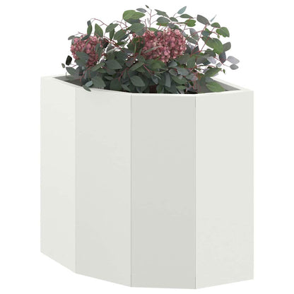Hoek Plantbak Wit 30 x 30 x 35 cm Staal
