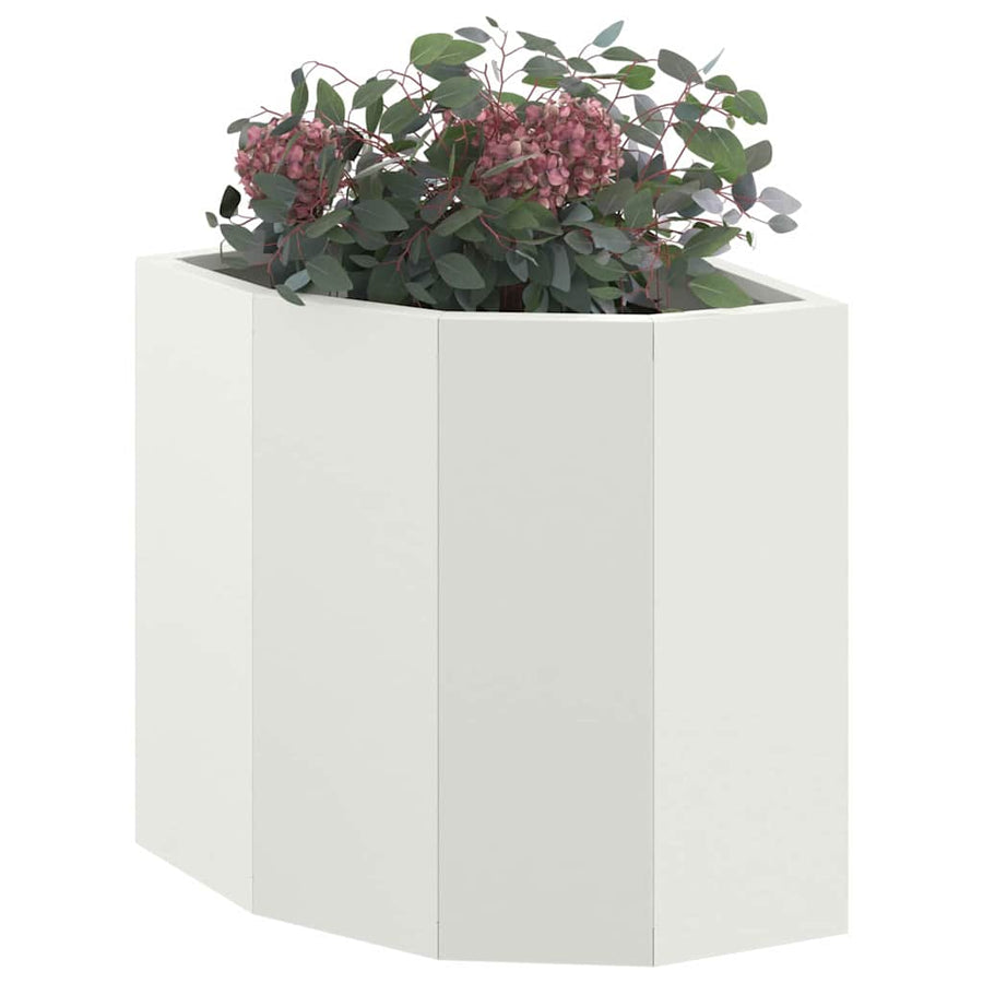 Hoek Plantbak Wit 30 x 30 x 35 cm Staal