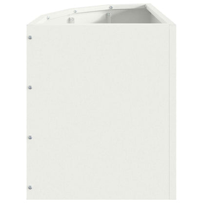 Hoek Plantbak Wit 30 x 30 x 35 cm Staal