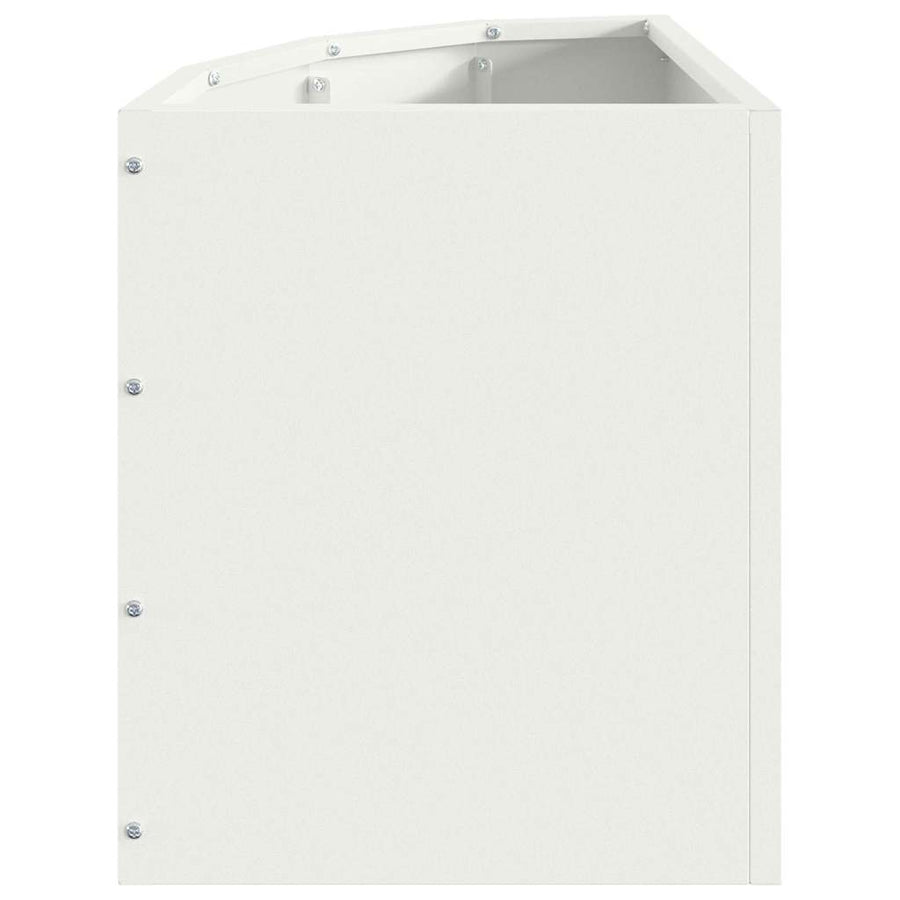 Hoek Plantbak Wit 30 x 30 x 35 cm Staal