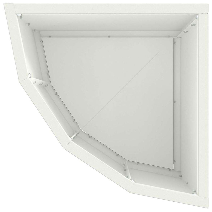 Hoek Plantbak Wit 30 x 30 x 35 cm Staal