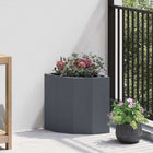 Hoek plantenbak antraciet 30x30x35 cm staal
