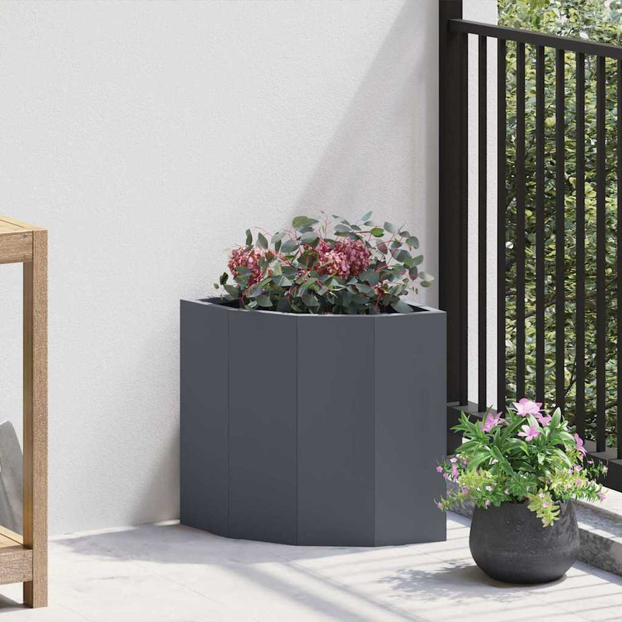 Hoek Plantbak Antraciet 30 x 30 x 35 cm Staal