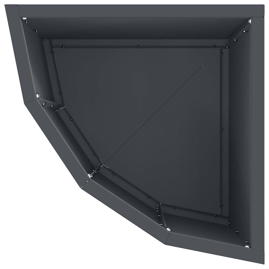 Hoek Plantbak Antraciet 30 x 30 x 35 cm Staal