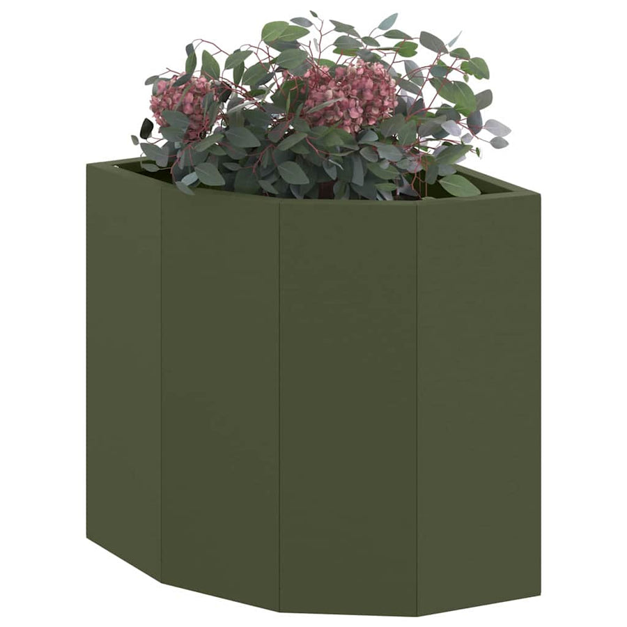 Hoek Plantbak Olijfgroen 30 x 30 x 35 cm Staal
