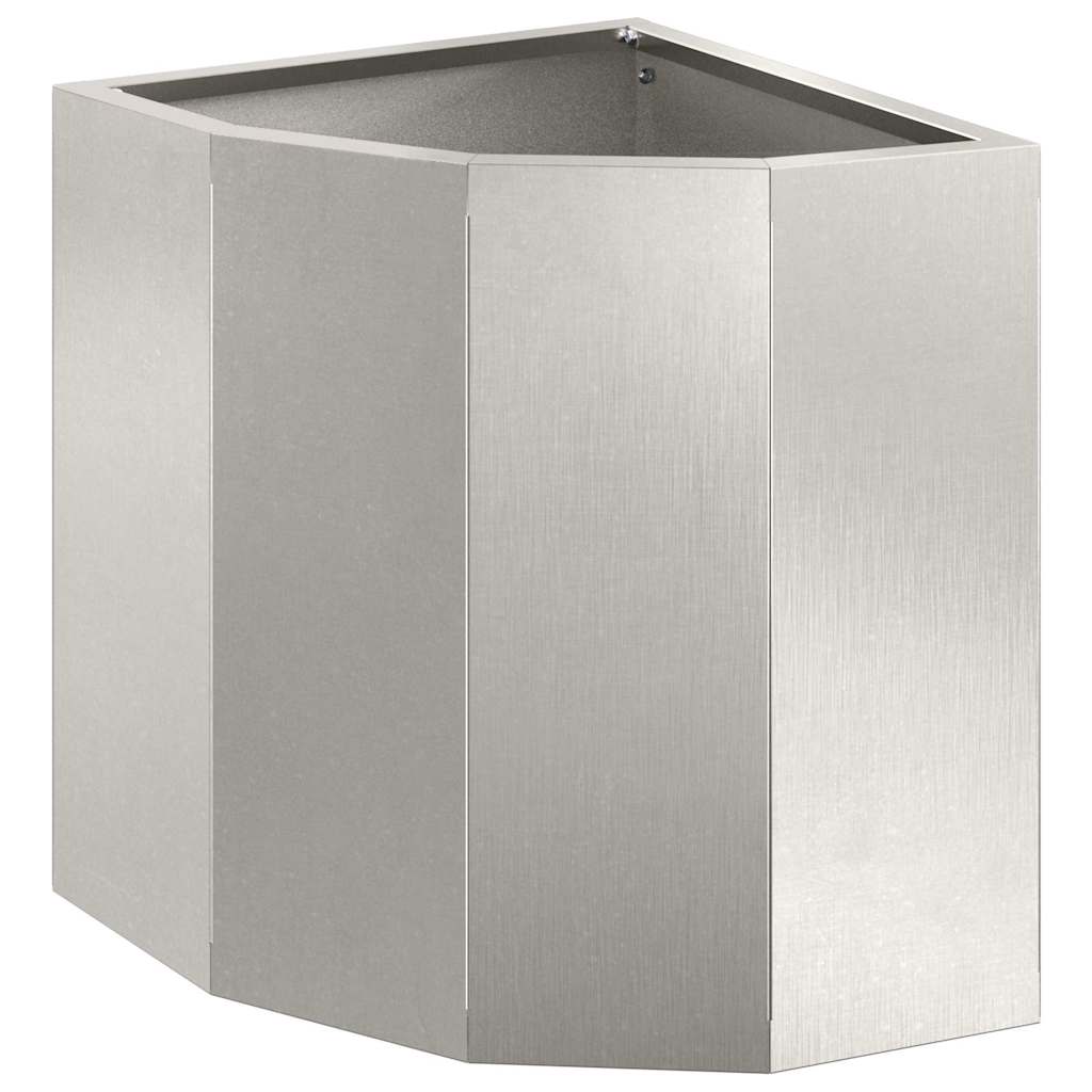 Hoek Plantbak Zilver 30 x 30 x 35 cm Roestvrij staal