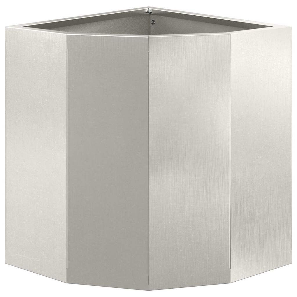 Hoek Plantbak Zilver 30 x 30 x 35 cm Roestvrij staal