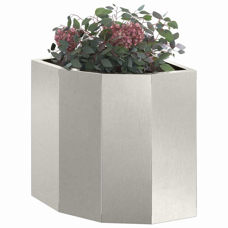 Hoek Plantbak Zilver 30 x 30 x 35 cm Roestvrij staal