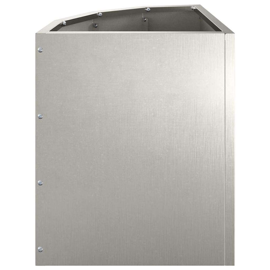 Hoek Plantbak Zilver 30 x 30 x 35 cm Roestvrij staal
