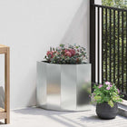 Hoek plantenbak 30x30x35 cm zilver gegalvaniseerd staal