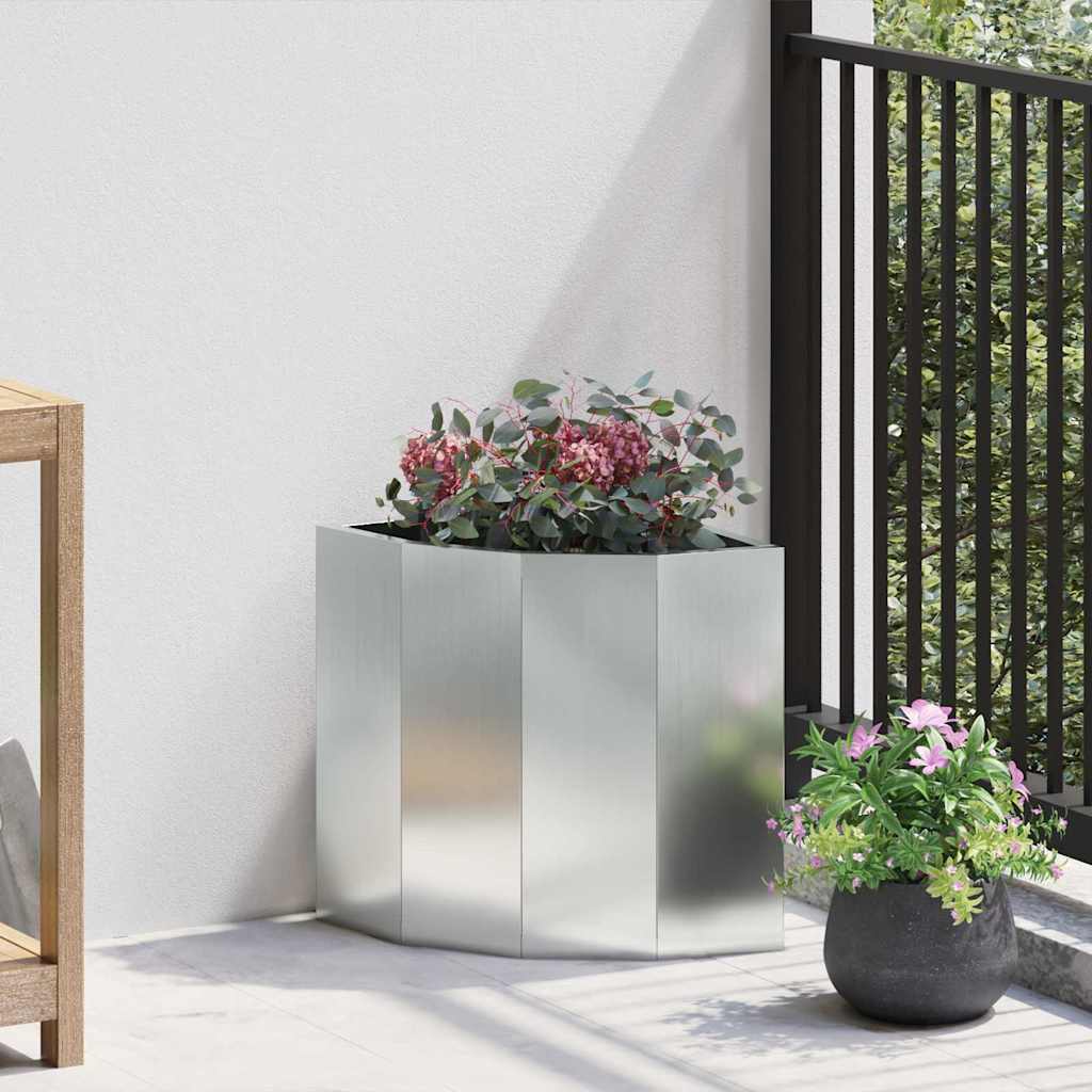 Hoek Plantbak Zilver 30 x 30 x 35 cm Gegalvaniseerd staal