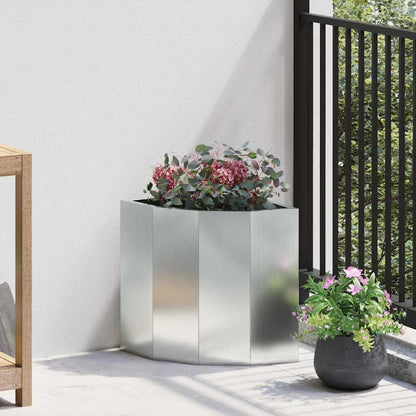 Hoek Plantbak Zilver 30 x 30 x 35 cm Gegalvaniseerd staal