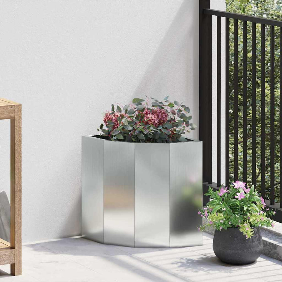 Hoek Plantbak Zilver 30 x 30 x 35 cm Gegalvaniseerd staal