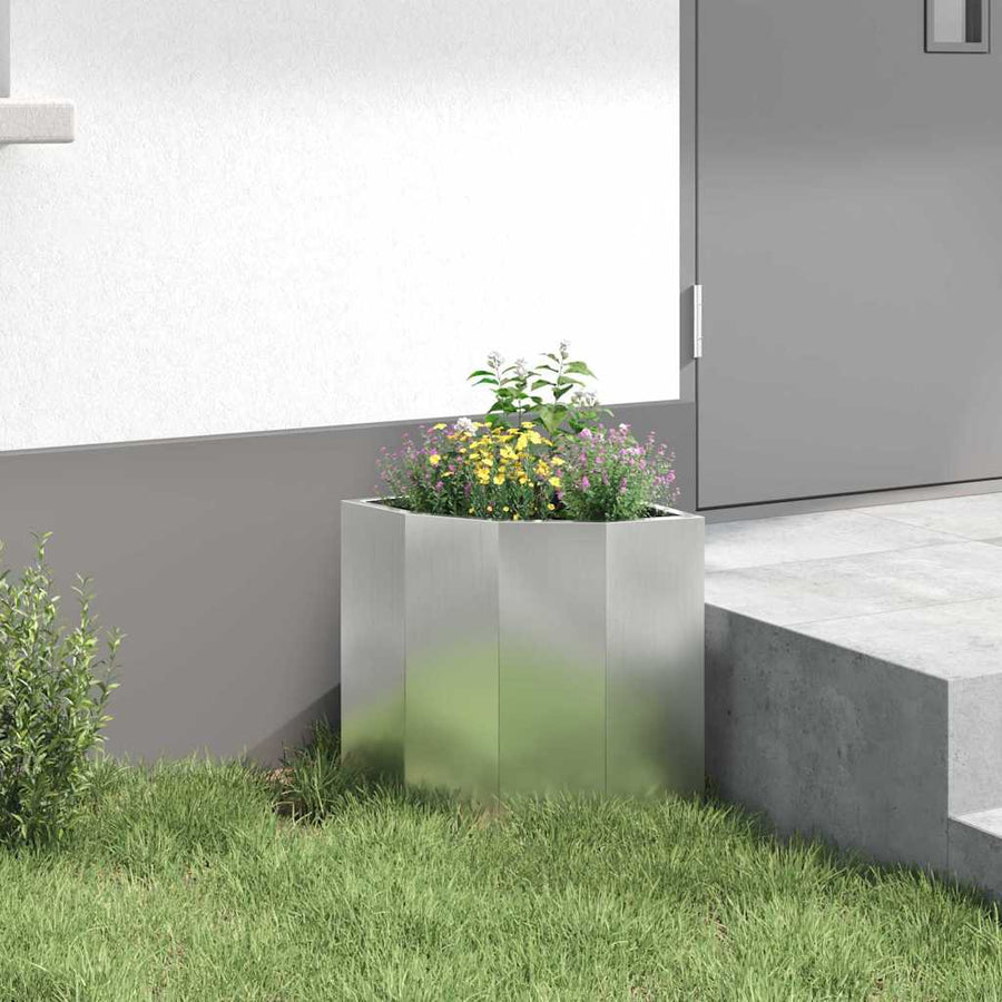 Hoek Plantbak Zilver 30 x 30 x 35 cm Gegalvaniseerd staal