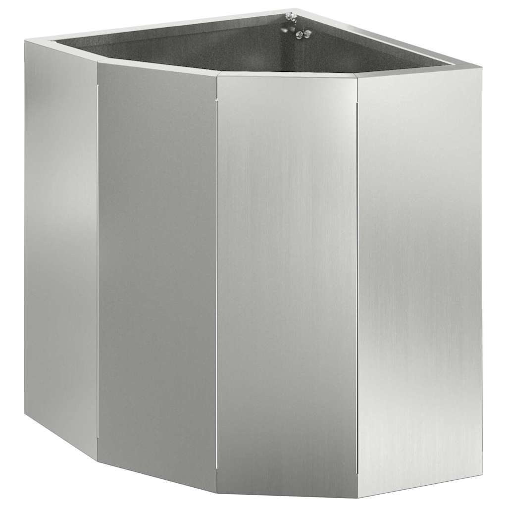 Hoek Plantbak Zilver 30 x 30 x 35 cm Gegalvaniseerd staal
