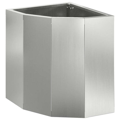 Hoek Plantbak Zilver 30 x 30 x 35 cm Gegalvaniseerd staal