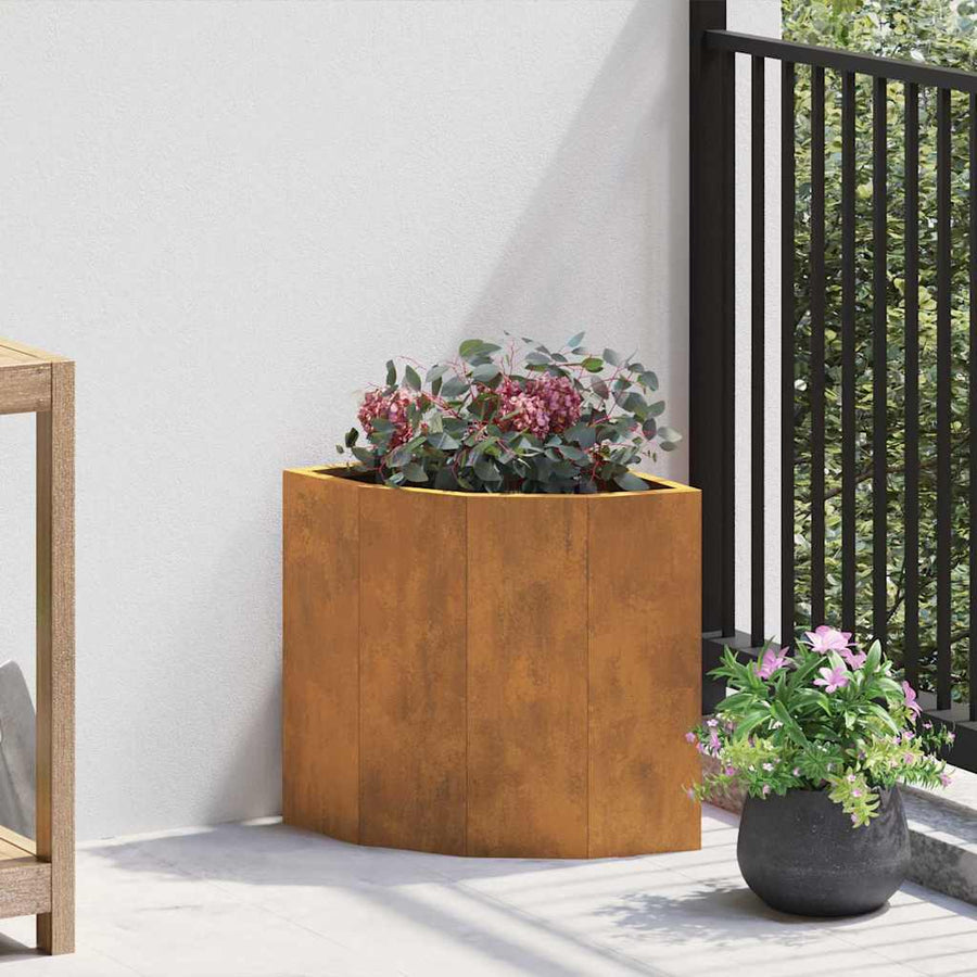 Hoek Plantbak Roestig 30 x 30 x 35 cm Cortenstaal