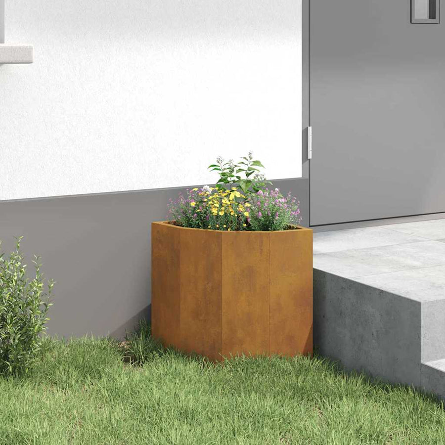 Hoek Plantbak Roestig 30 x 30 x 35 cm Cortenstaal