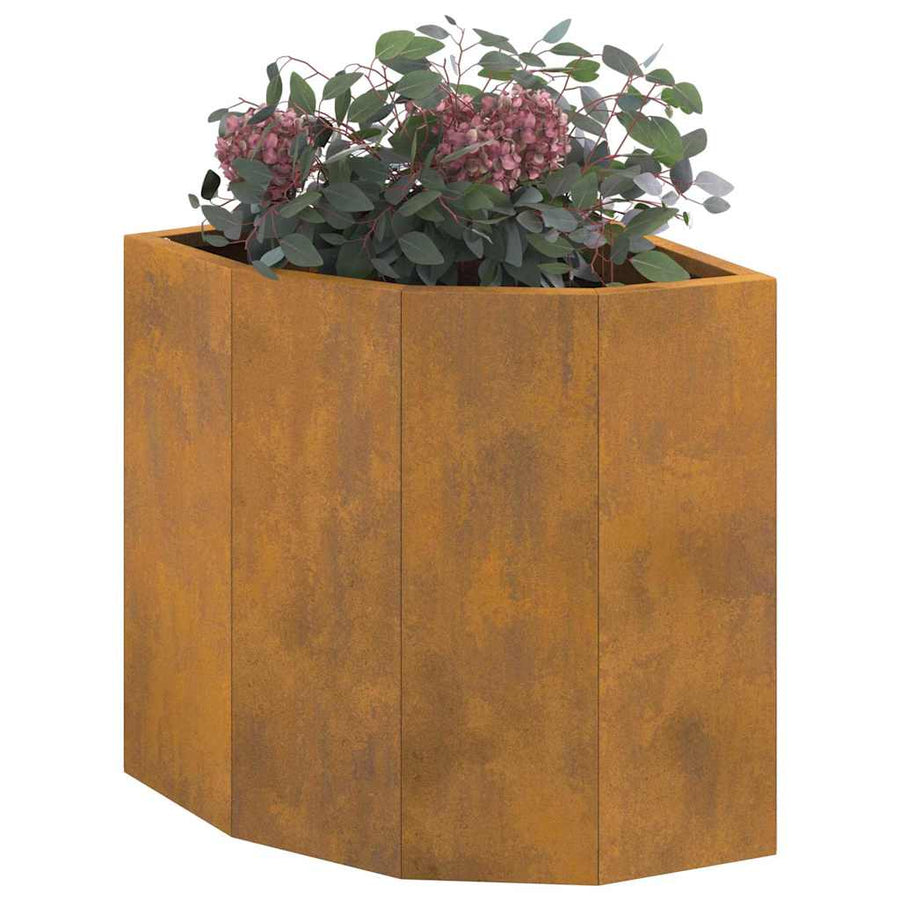 Hoek Plantbak Roestig 30 x 30 x 35 cm Cortenstaal