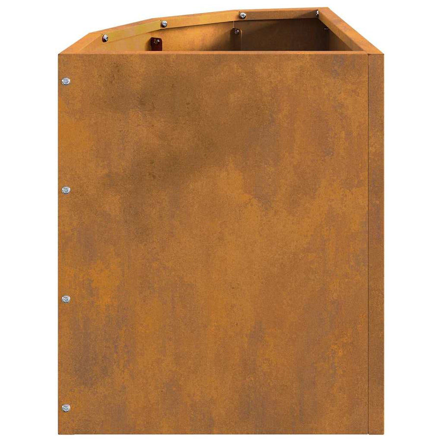 Hoek Plantbak Roestig 30 x 30 x 35 cm Cortenstaal