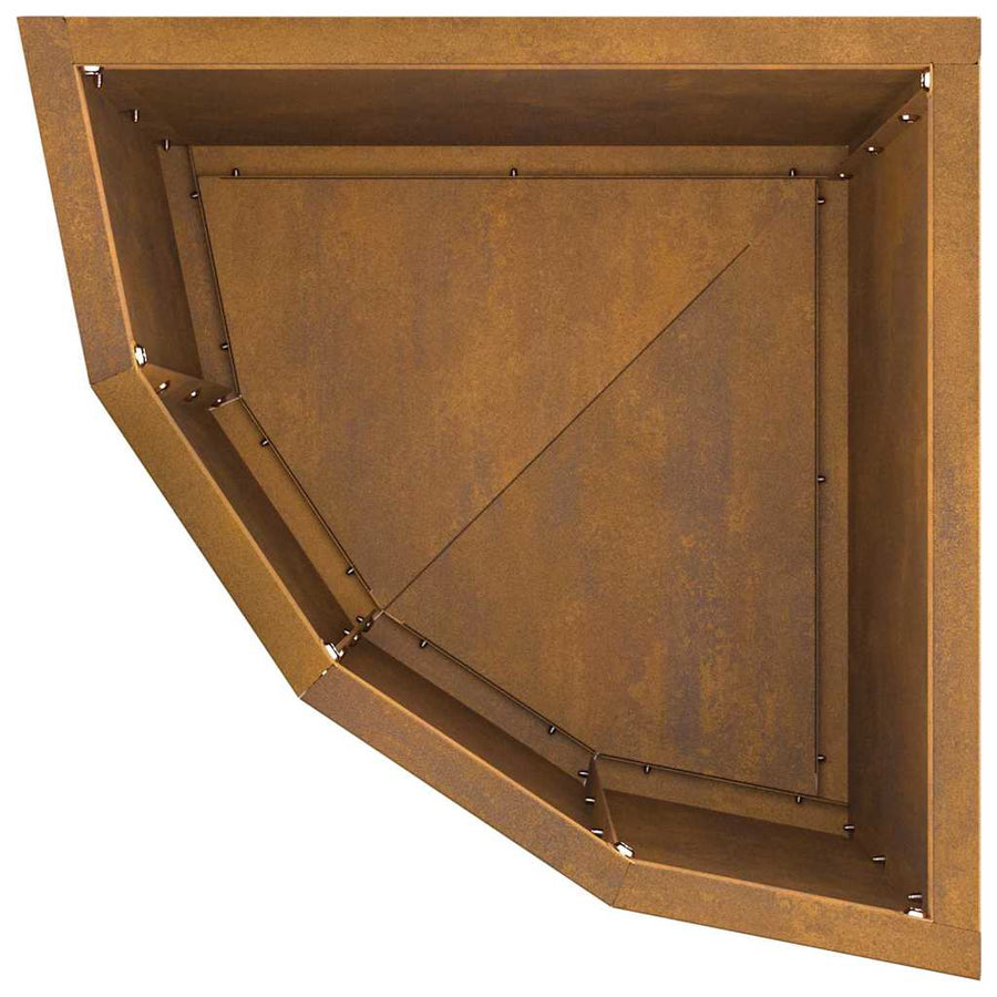 Hoek Plantbak Roestig 30 x 30 x 35 cm Cortenstaal