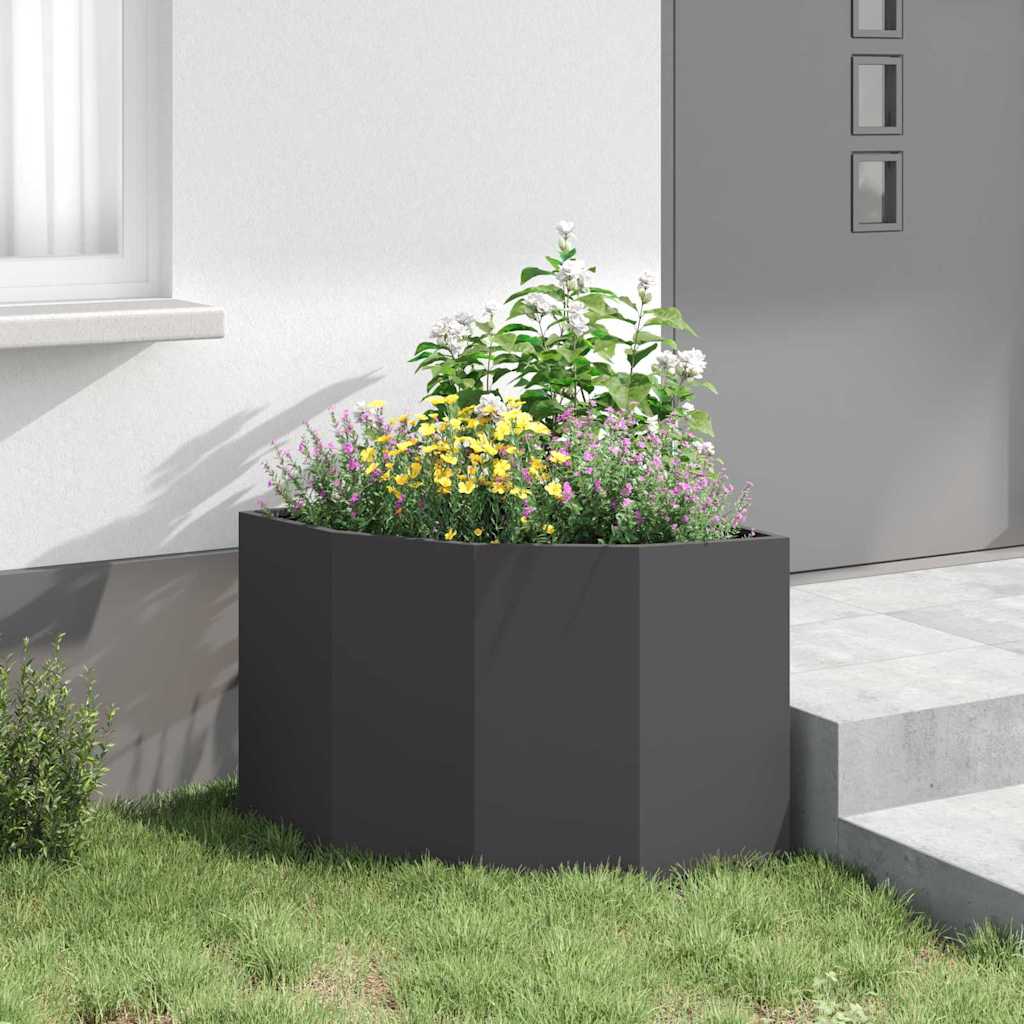 Hoek Plantbak Zwart 60 x 60 x 50 cm Staal