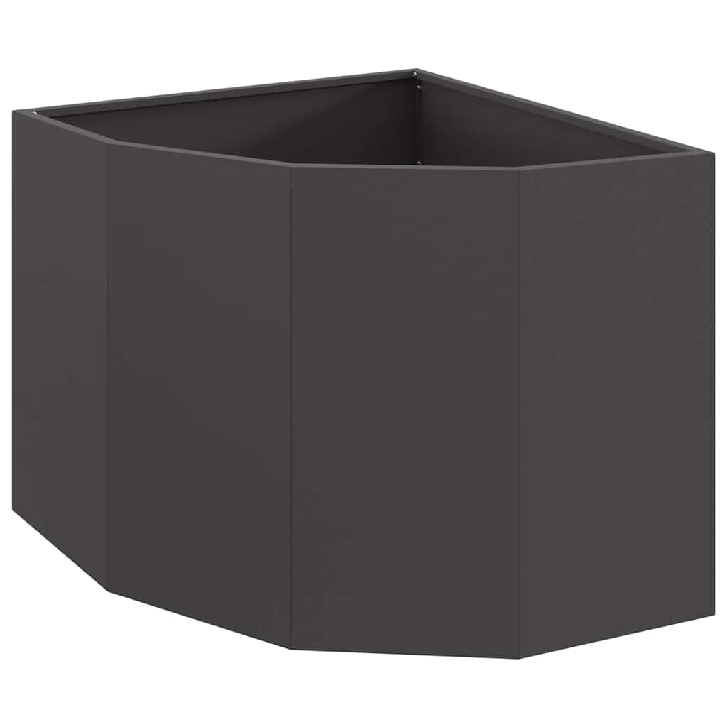 Hoek Plantbak Zwart 60 x 60 x 50 cm Staal