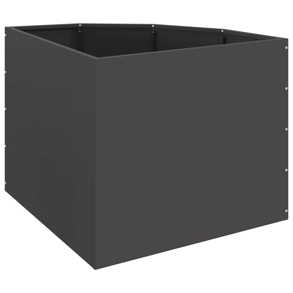Hoek Plantbak Zwart 60 x 60 x 50 cm Staal