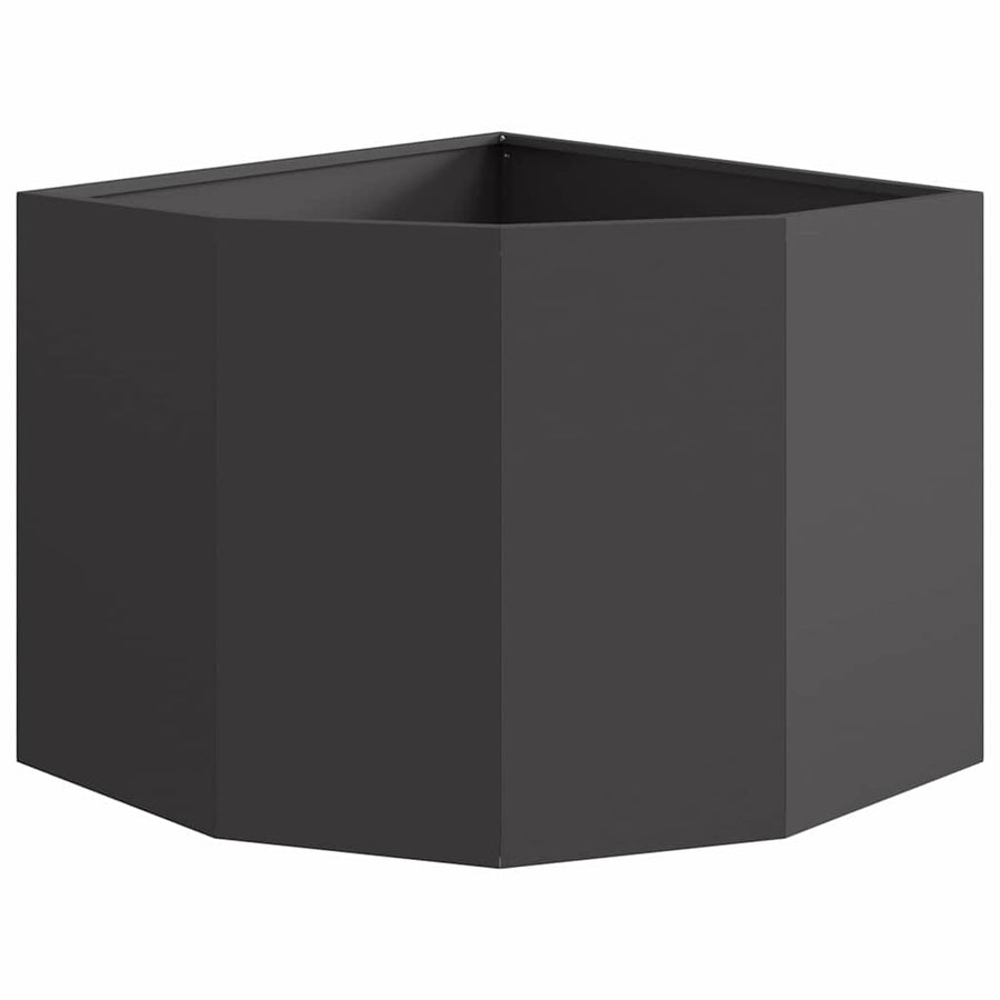 Hoek Plantbak Zwart 60 x 60 x 50 cm Staal