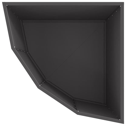 Hoek Plantbak Zwart 60 x 60 x 50 cm Staal
