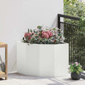 Hoek Plantbak Wit 60 x 60 x 50 cm Staal