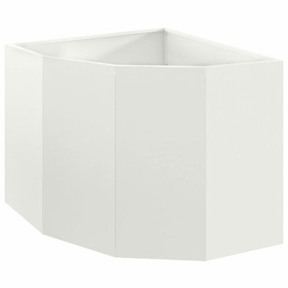 Hoek Plantbak Wit 60 x 60 x 50 cm Staal