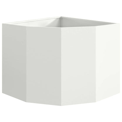 Hoek Plantbak Wit 60 x 60 x 50 cm Staal