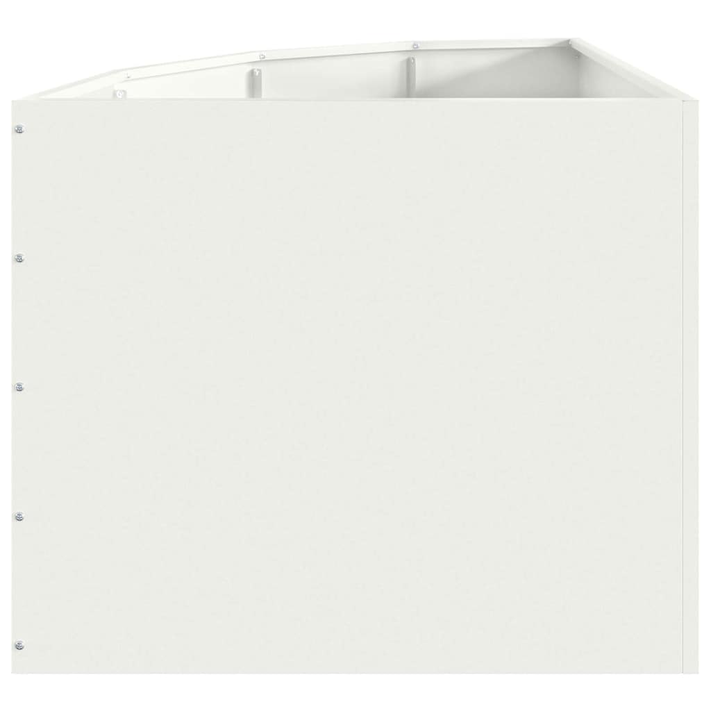 Hoek Plantbak Wit 60 x 60 x 50 cm Staal