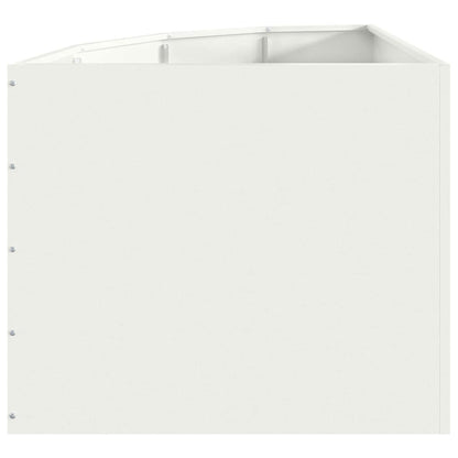 Hoek Plantbak Wit 60 x 60 x 50 cm Staal