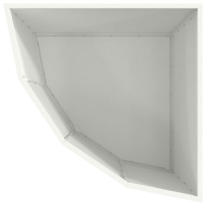 Hoek Plantbak Wit 60 x 60 x 50 cm Staal
