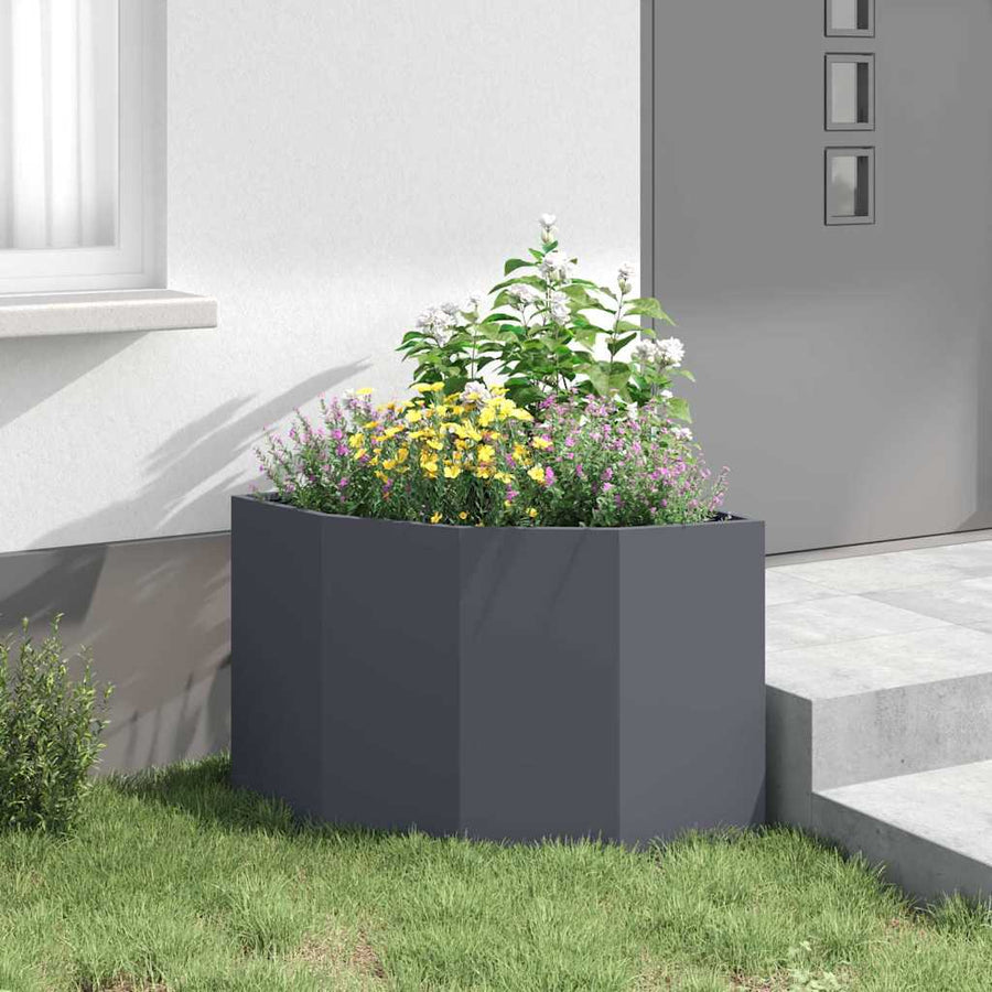 Hoek Plantbak Antraciet 60 x 60 x 50 cm Staal