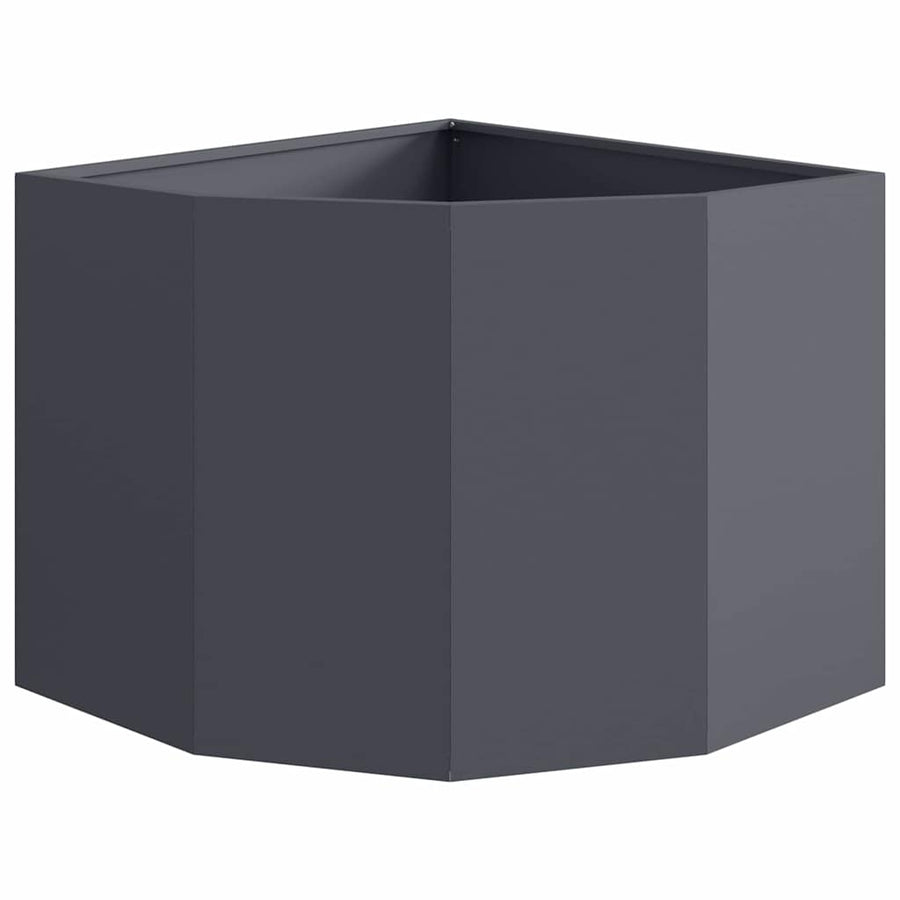 Hoek Plantbak Antraciet 60 x 60 x 50 cm Staal