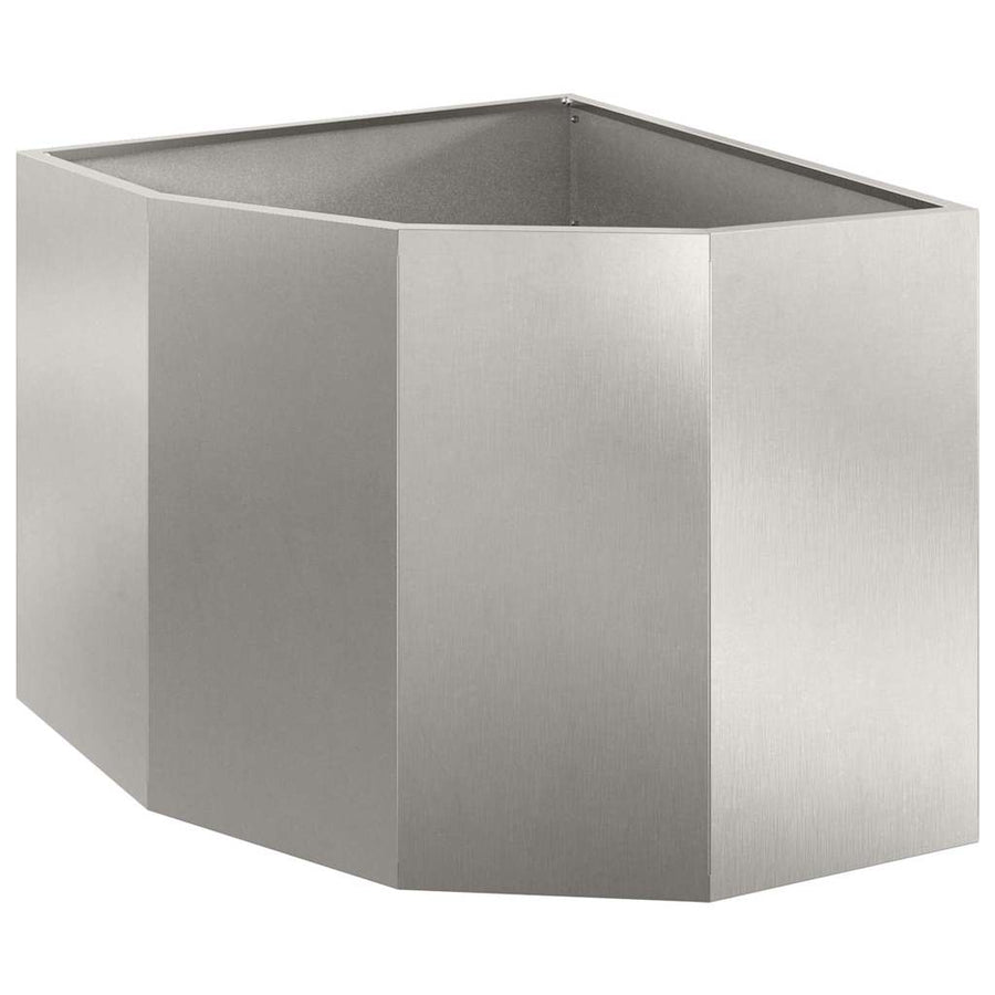 Hoek Plantbak Zilver 60 x 60 x 50 cm Roestvrij staal