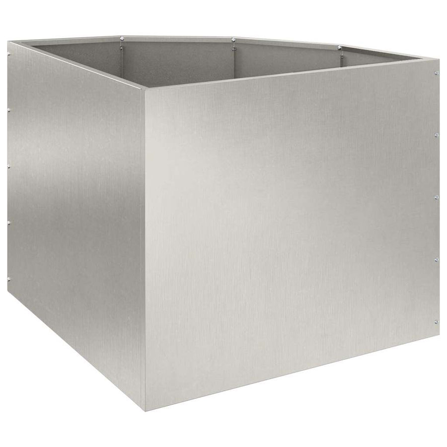 Hoek Plantbak Zilver 60 x 60 x 50 cm Roestvrij staal