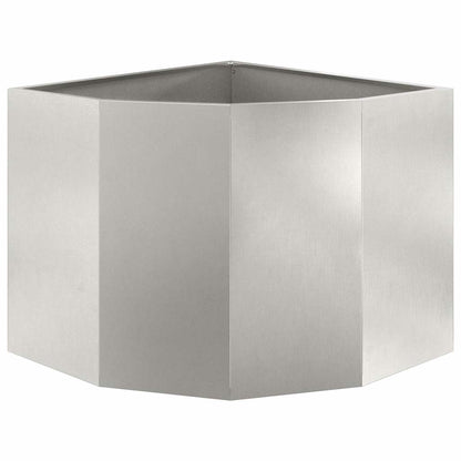 Hoek Plantbak Zilver 60 x 60 x 50 cm Roestvrij staal