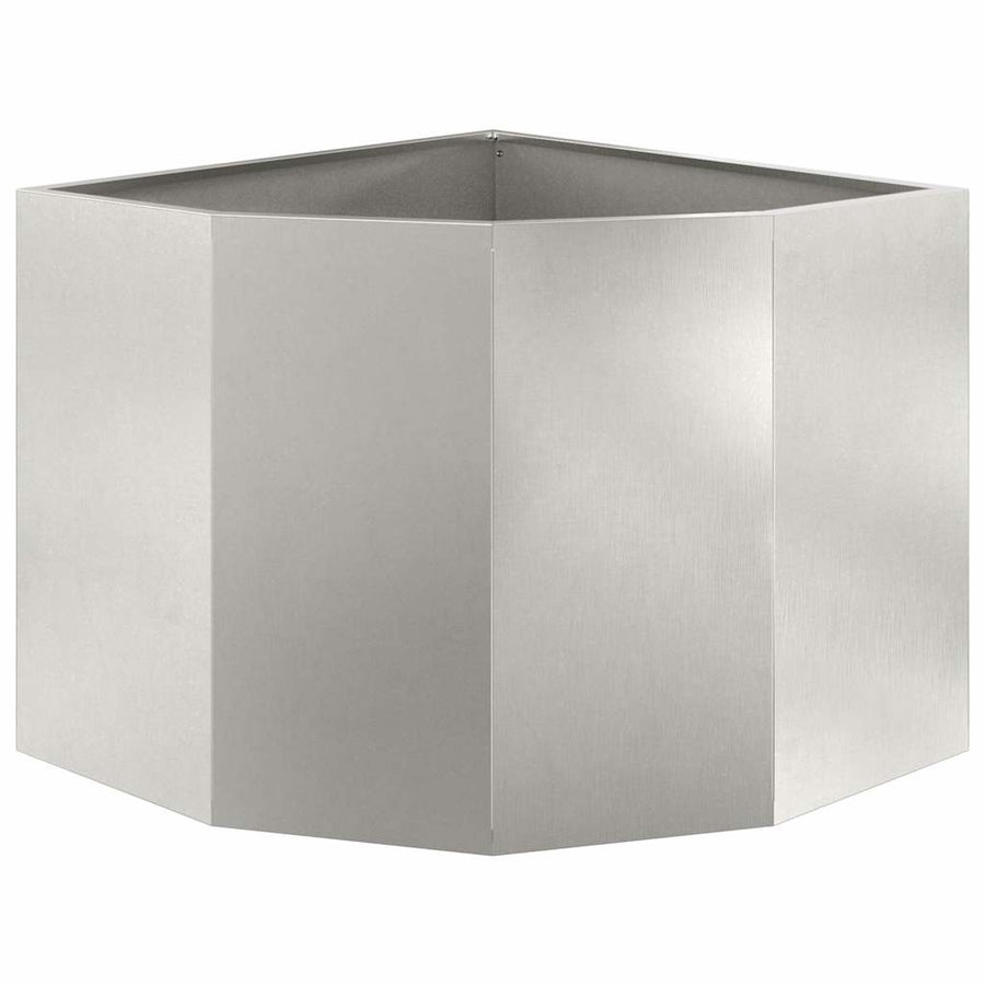 Hoek Plantbak Zilver 60 x 60 x 50 cm Roestvrij staal