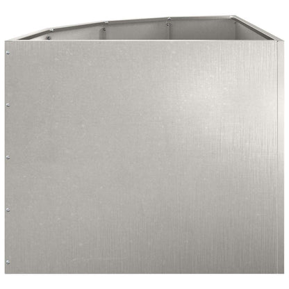 Hoek Plantbak Zilver 60 x 60 x 50 cm Roestvrij staal