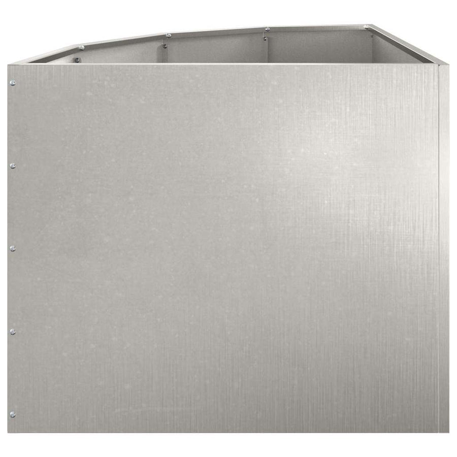 Hoek Plantbak Zilver 60 x 60 x 50 cm Roestvrij staal