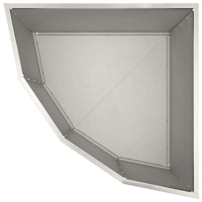 Hoek Plantbak Zilver 60 x 60 x 50 cm Roestvrij staal