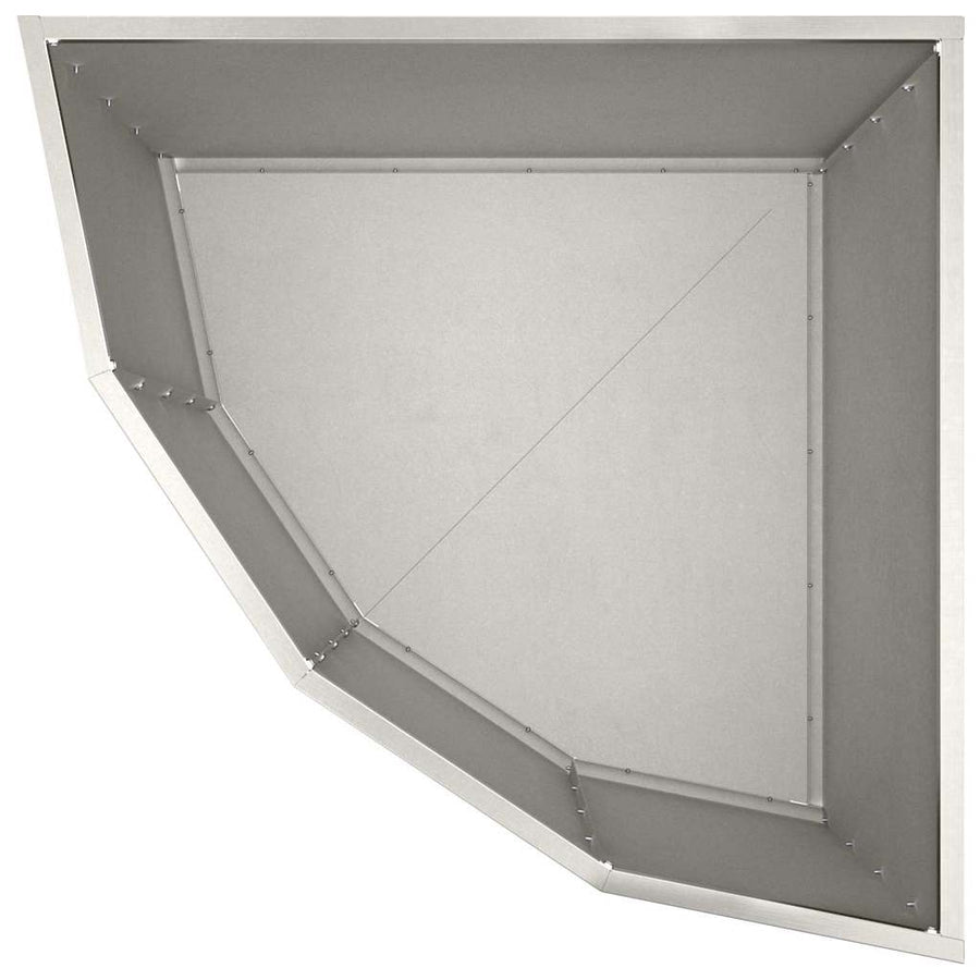 Hoek Plantbak Zilver 60 x 60 x 50 cm Roestvrij staal