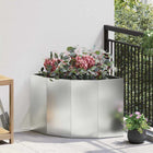 Corner Planter Silver 60 x 60 x 50 cm Galvanized steel