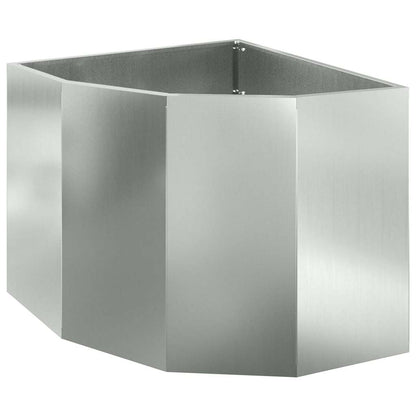 Hoek Plantbak Zilver 60 x 60 x 50 cm Gegalvaniseerd staal