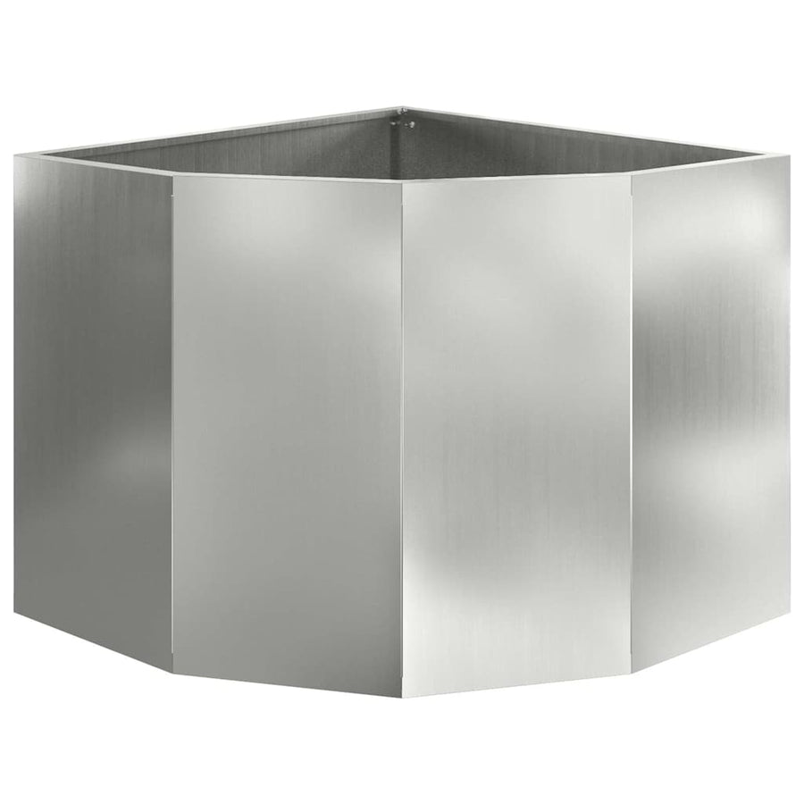 Hoek Plantbak Zilver 60 x 60 x 50 cm Gegalvaniseerd staal