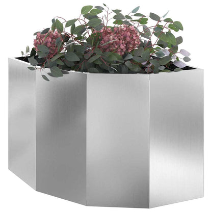 Hoek Plantbak Zilver 60 x 60 x 50 cm Gegalvaniseerd staal